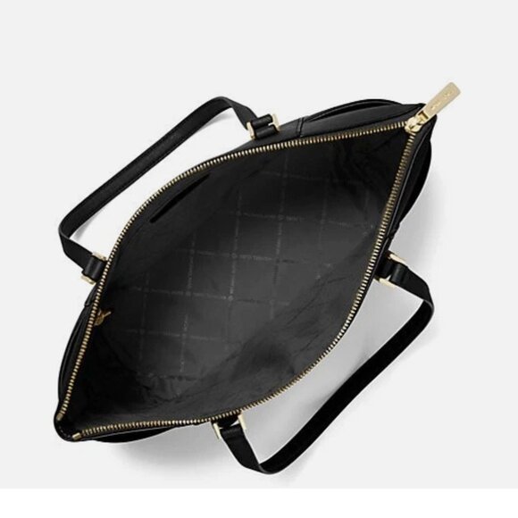 New Michael Kors Charlotte Large Tote Saffiano Leather Black - Picture 3 of 3